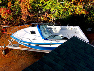 1987 Cobia Boat and Trailer from High Peak Deception Non-Fiction Novel by Marla Gates