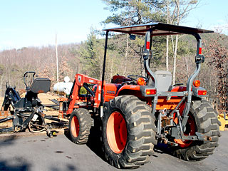 Kubota Bush Hog Tractor from High Peak Deception Non-Fiction Novel by Marla Gates