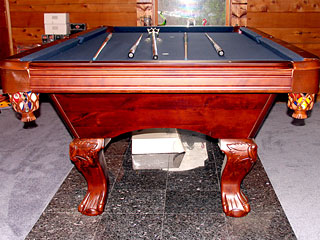 Pool Table from High Peak Deception Non-Fiction Novel by Marla Gates